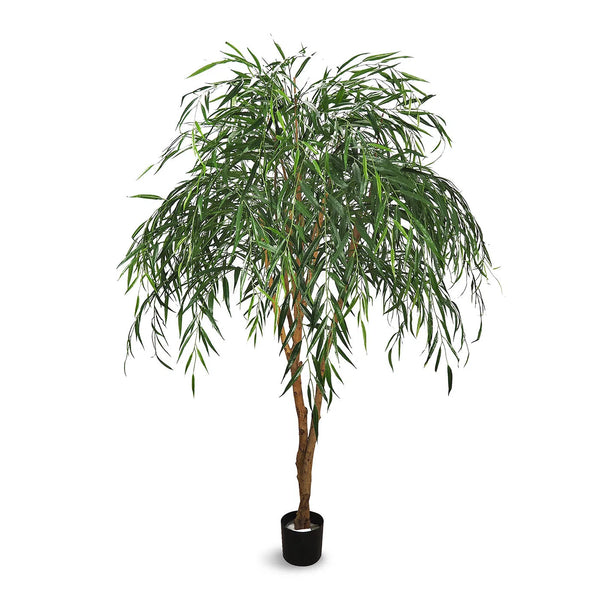 Faux Botanical Outdoor Green Willow Tree