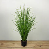 Faux Botanical Outdoor Green Potted Grass