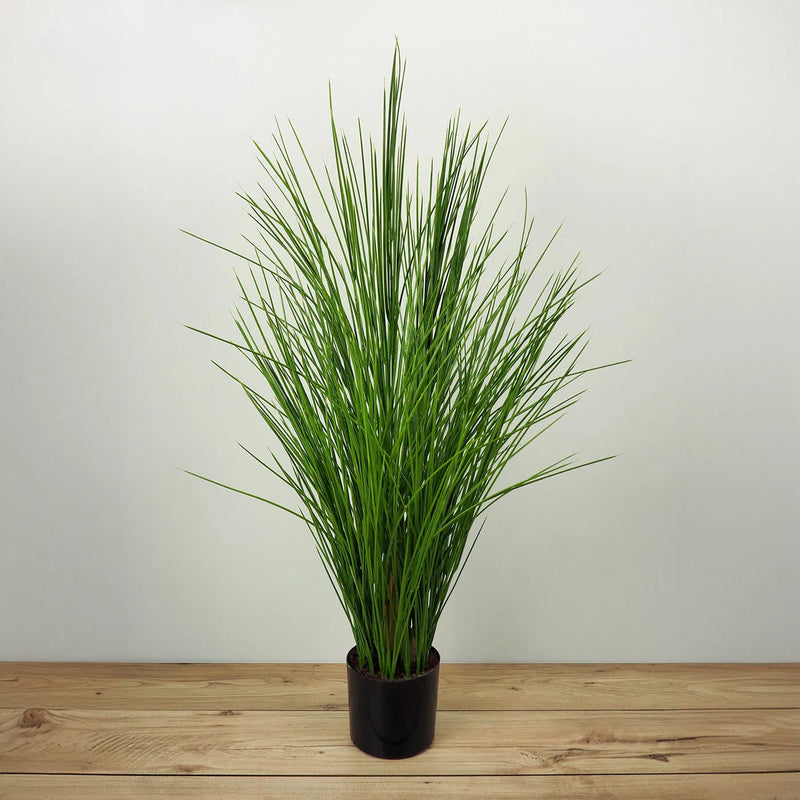 Faux Botanical Outdoor Green Potted Grass