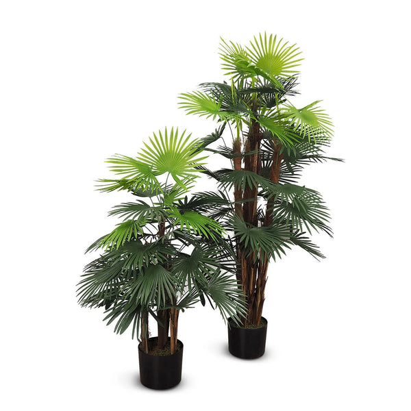 Faux Botanical Outdoor Green Fortune Palm Tree