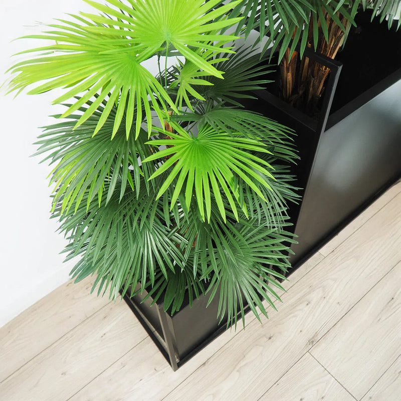 Faux Botanical Outdoor Green Fortune Palm Tree