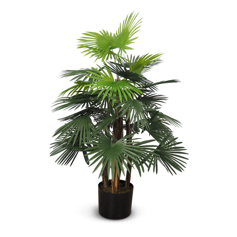 Faux Botanical Outdoor Green Fortune Palm Tree