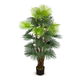 Faux Botanical Outdoor Green Fortune Palm Tree