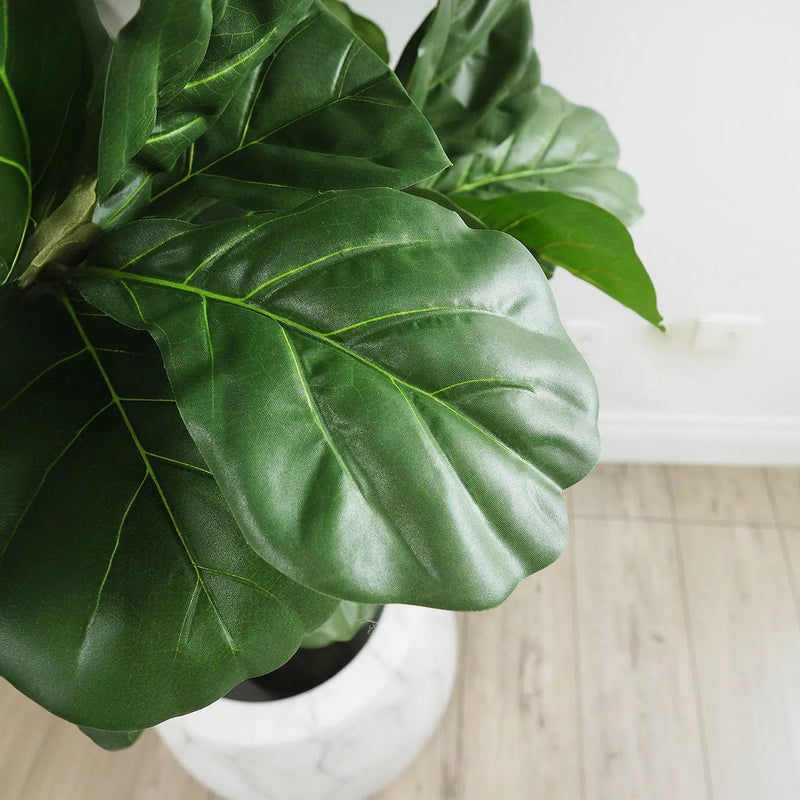 Faux Botanical Outdoor Green Fiddle Leaf Fig Tree