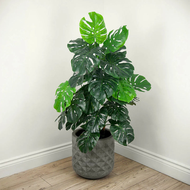 Faux Botanical Outdoor Green Monstera