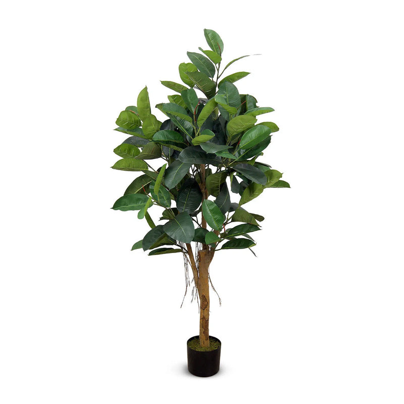 Faux Botanical Indoor Green Ficus Elastica