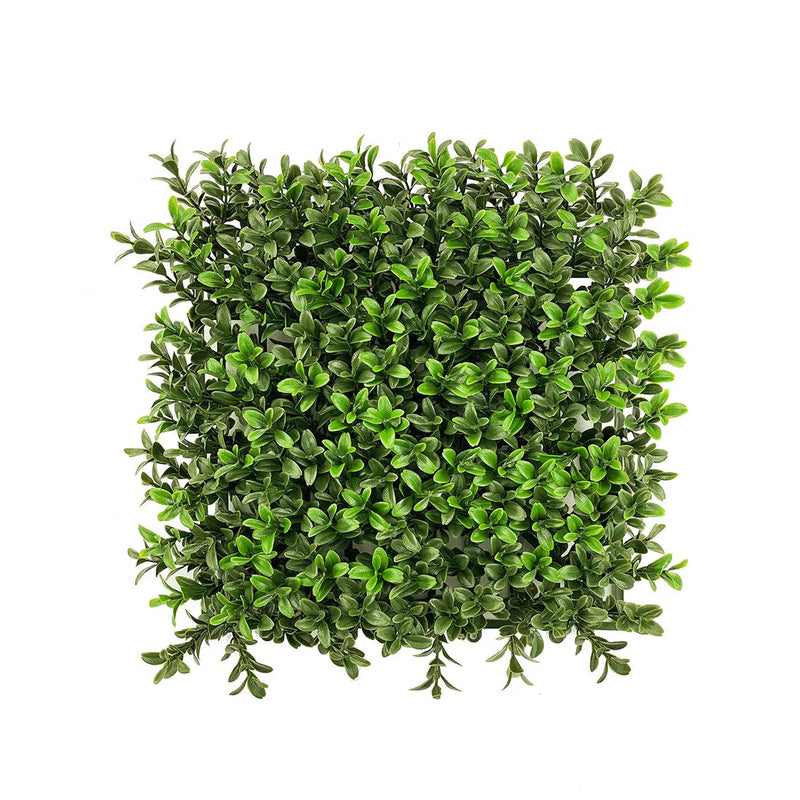 Faux Botanical Outdoor Green Boxwood Tile