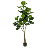 Faux Botanical Outdoor Green Fiddle Leaf Fig Tree