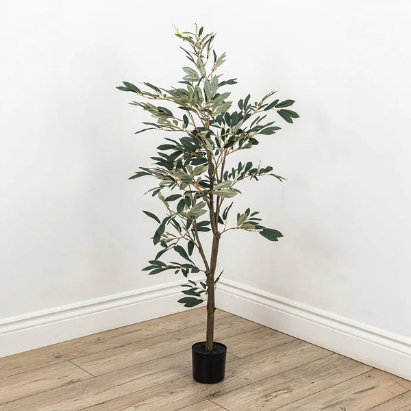 Faux Botanical Outdoor Green Olive Tree