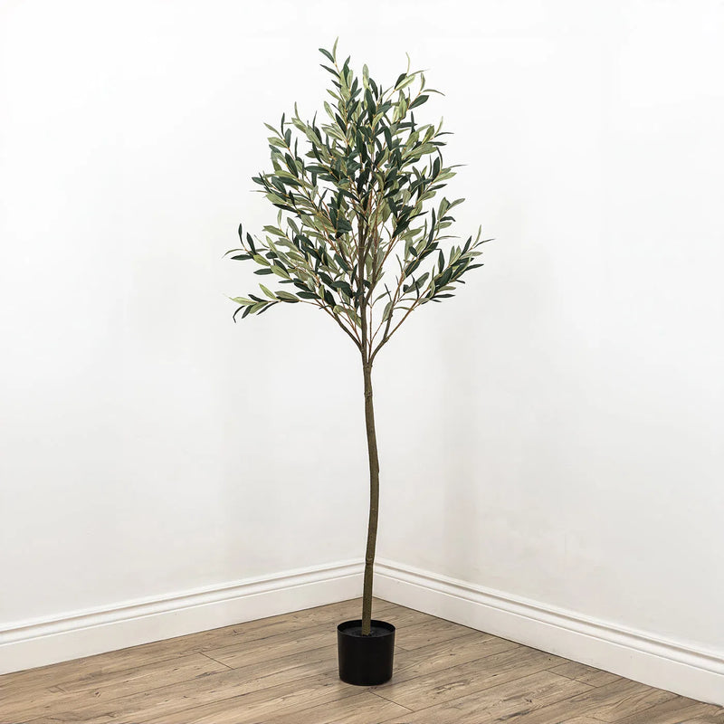 Faux Botanical Outdoor Green Olive Tree