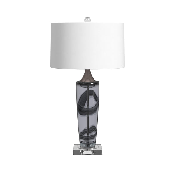 Nikola Glass Grey Table Lamp