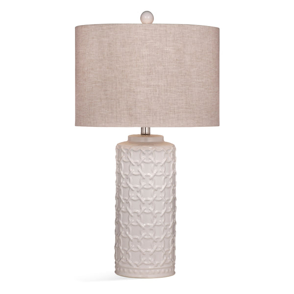 Marina Pine Wood White Table Lamp