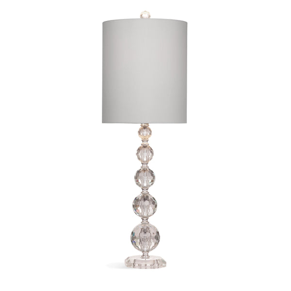 Zenia Crystar Grey and Clear Glass Table Lamp