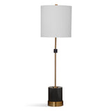 Ogden Metal and Marble Black Table Lamp