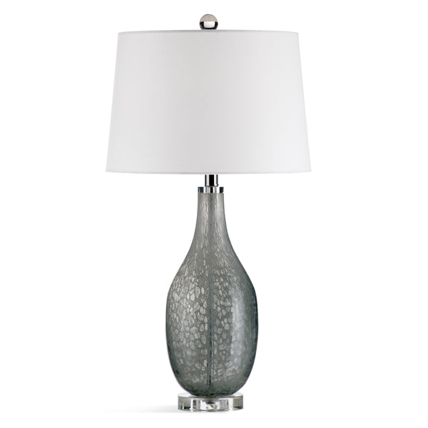 Jackson Glass and Fabric Grey Table Lamp