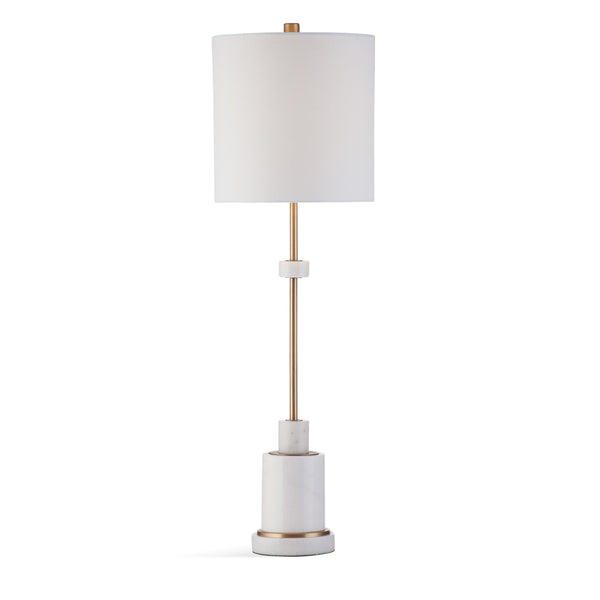Mooi Marble and Metal White Table Lamp
