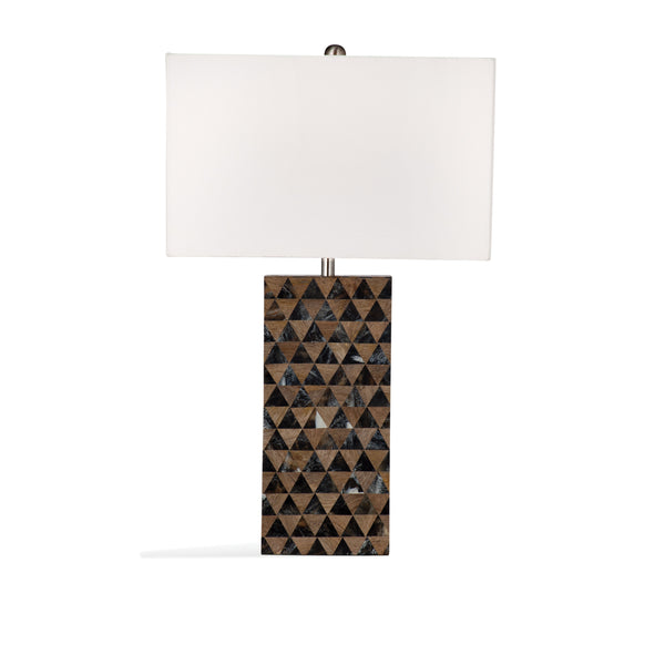 Imhotep Wood and Horn Brown Table Lamp