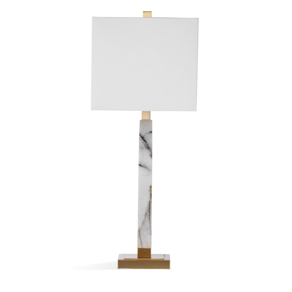 Mabelle Marble and Metal White Table Lamp