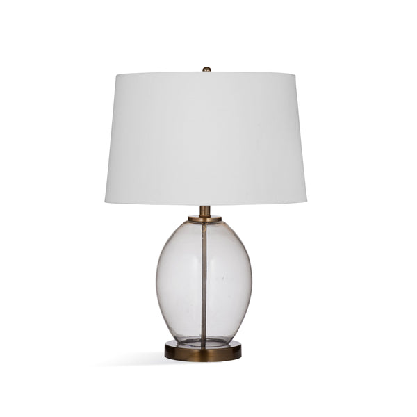 Mcraee Metal and Clear Glass Brown Table Lamp