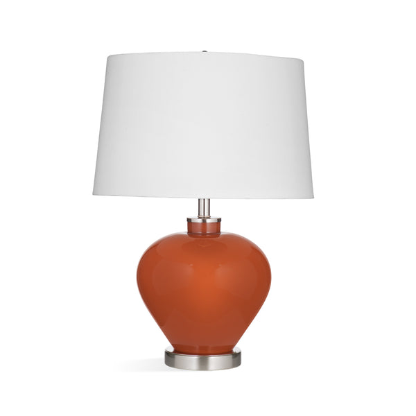 Mizz Glass and Metal Orange Table Lamp