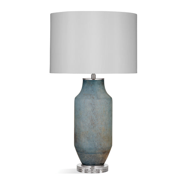Tate Glass and Crystal Blue Table Lamp