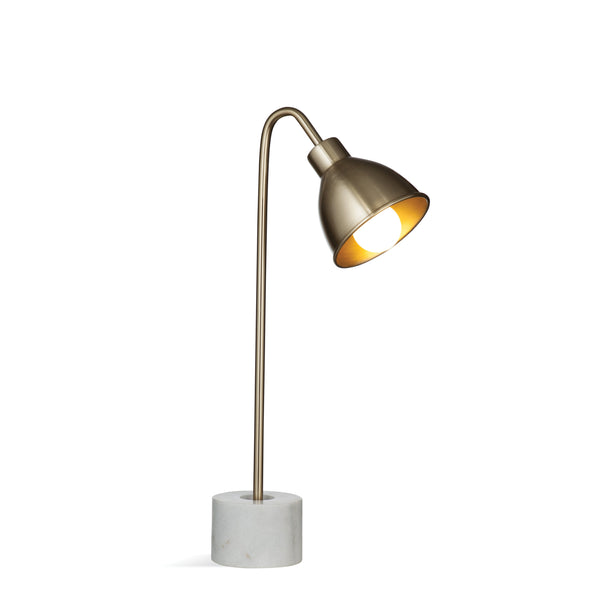 Renauld Iron and Marble Gold Desk Lamp