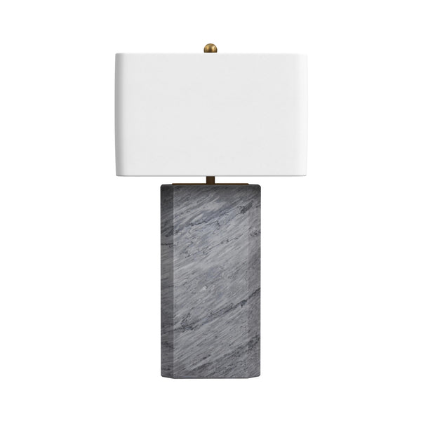 Leed Marble and Metal Grey Table Lamp
