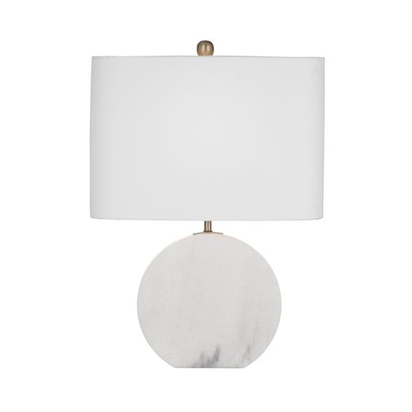 Coined Marble White Table Lamp