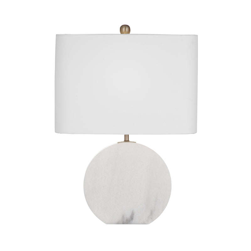Coined Marble White Table Lamp