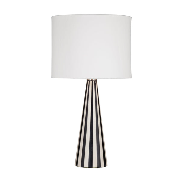 Cocos Resin Black and White Table Lamp