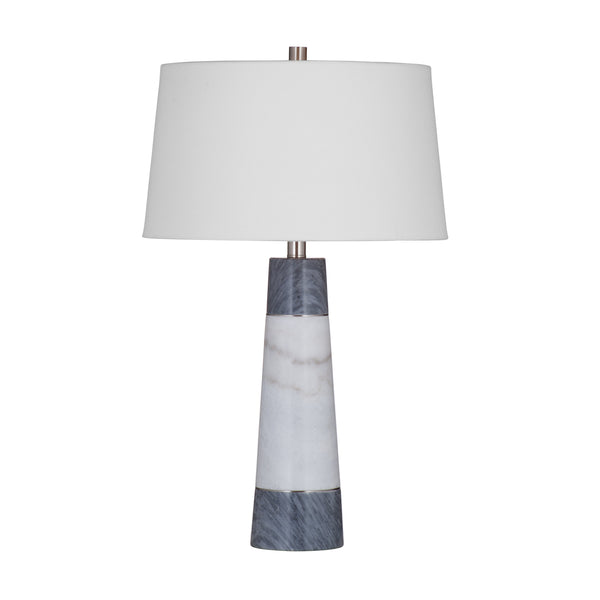 Dammer Marble White and Grey Table Lamp