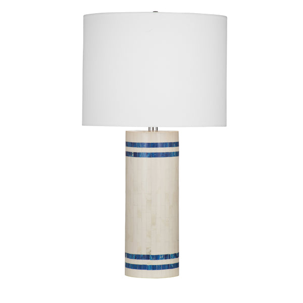 Lacey Bone and Resin Blue Table Lamp