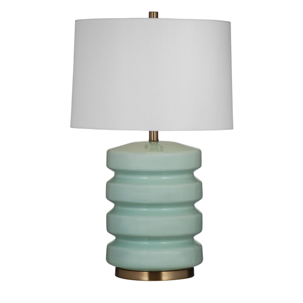 Marzz Ceramic and Metal Light Green Table Lamp
