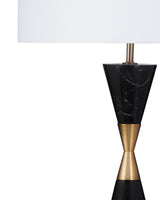 Tana Black Marble and Metal Table Lamp