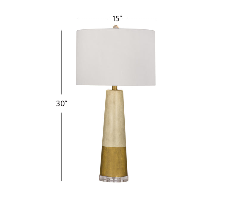 Vargas Cement Gold Table Lamp