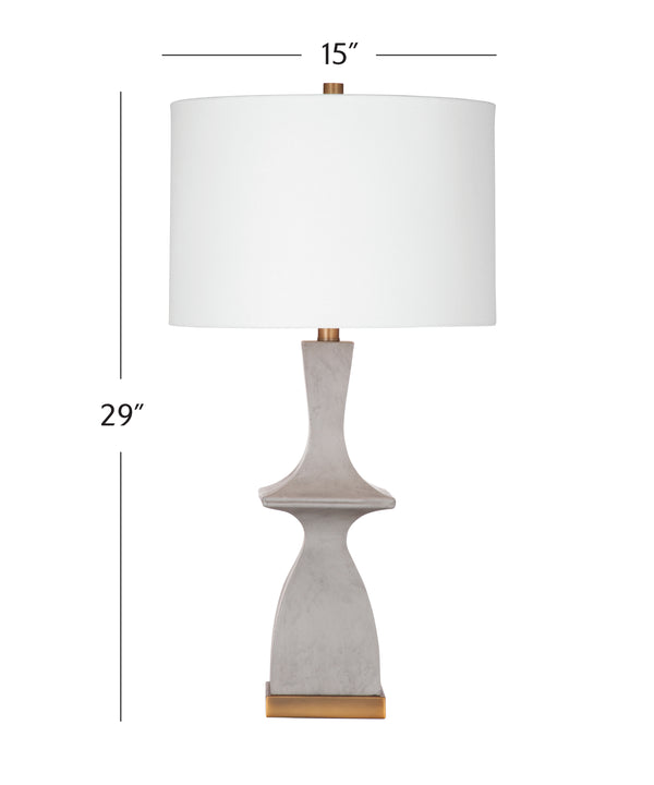 Marion Resin and Metal Gray Table Lamp