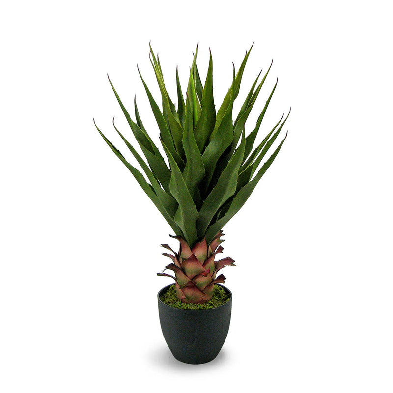 28" Faux Botanical Outdoor Green Agave