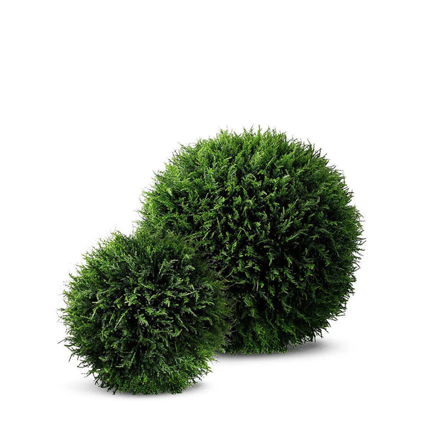 Faux Botanical Outdoor Green Cedar Ball