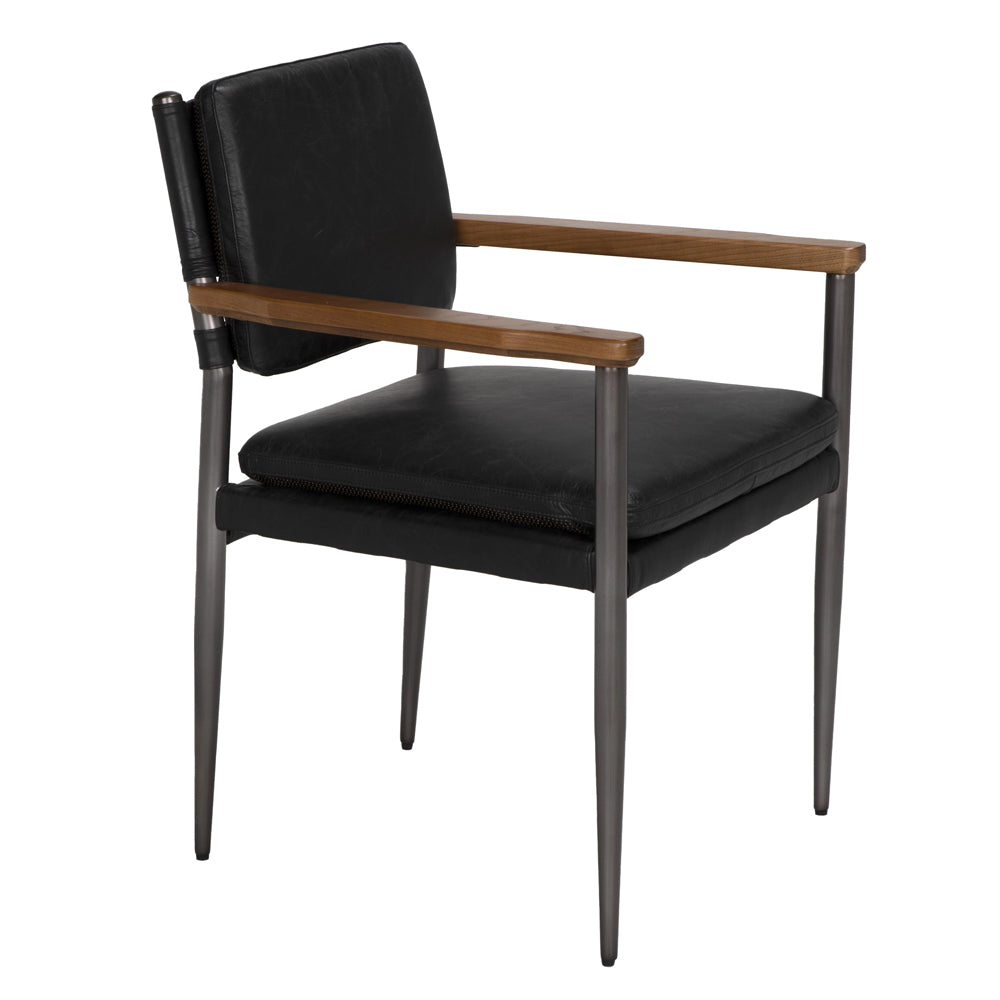 Wooster Top-Grain Leather Dining Chair