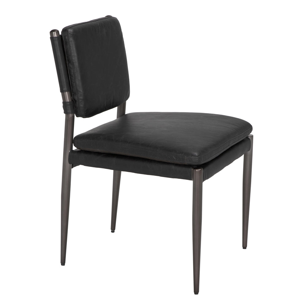 Elvis Top-Grain Leather Dining Chair