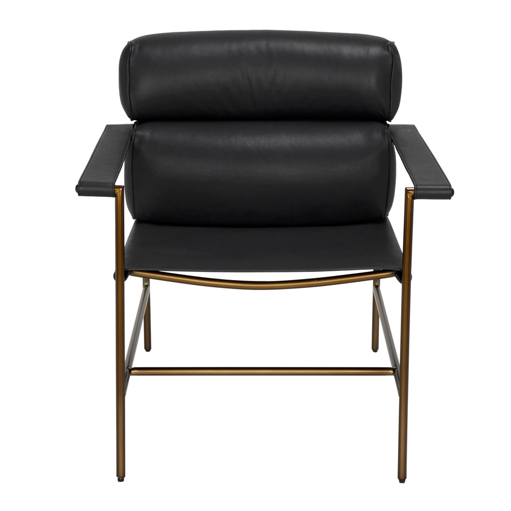 Chet Leather Black Chair