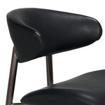 Hakone Black Leather Dining Chair - LOOMLAN - Noir - Dining Chairs