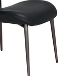 Hakone Black Leather Dining Chair - LOOMLAN - Noir - Dining Chairs