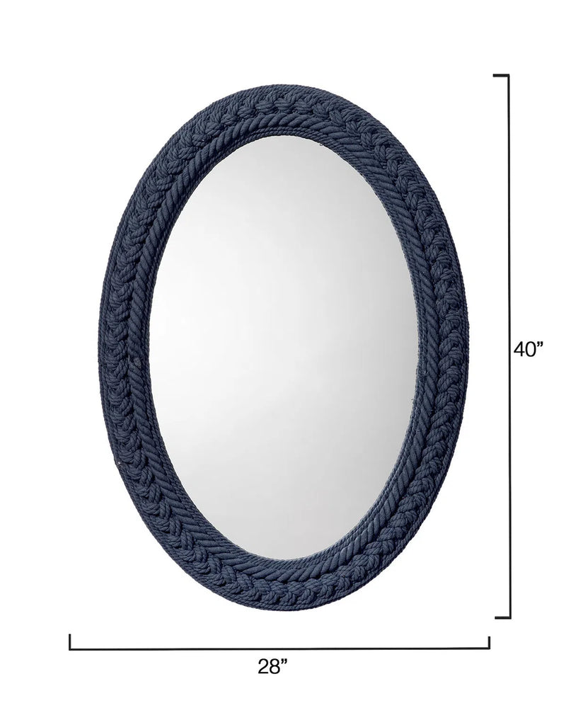 Club Cotton Rope Braided Oval Wall Mirror By Jamie Young