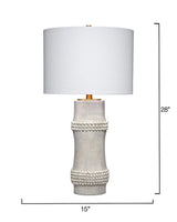 Rail Polyresin Classic Table Lamp