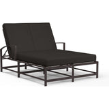 La Jolla Sunbrella Double Outdoor Chaise-Outdoor Chaises-Sunset West-Spectrum Carbon-LOOMLAN