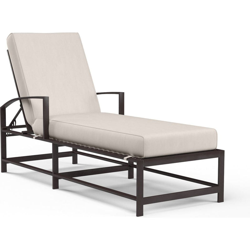 La Jolla Sunbrella Outdoor Chaise-Outdoor Chaises-Sunset West-Canvas Natural-LOOMLAN