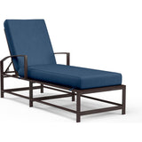 La Jolla Sunbrella Outdoor Chaise-Outdoor Chaises-Sunset West-Spectrum Indigo-LOOMLAN