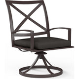 La Jolla Swivel Outdoor Dining Chair 2PC-Outdoor Dining Chairs-Sunset West-Spectrum Carbon-LOOMLAN