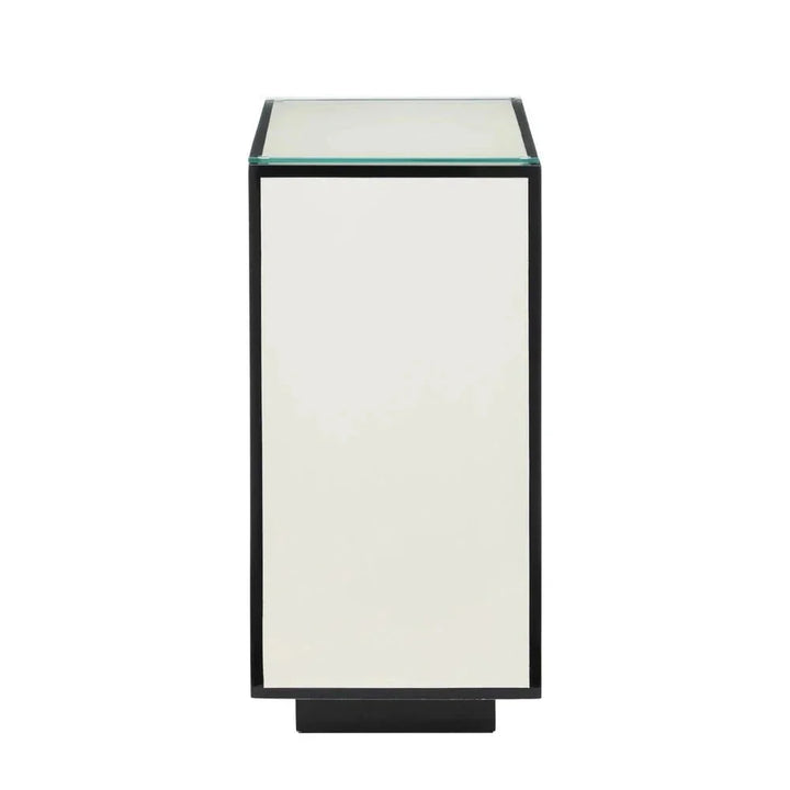 Modern Lacquer Glass Top Side Table - LOOMLAN - Currey & Co - Side Tables